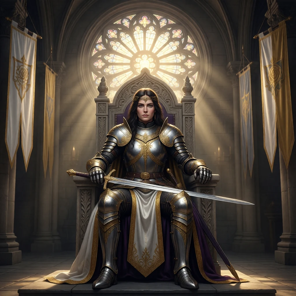 Lydia Alboreg on the throne of Anuire